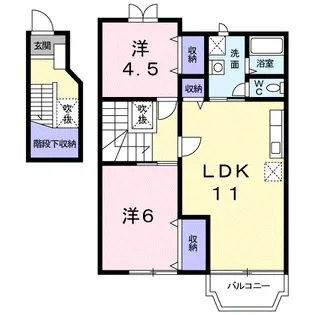 リバーサイド・ドリームⅢ【2階】の間取り