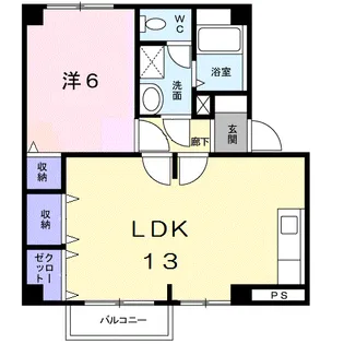 ライジングサンB【2階】の間取り