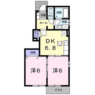 リヴァンスB【1階】の間取り