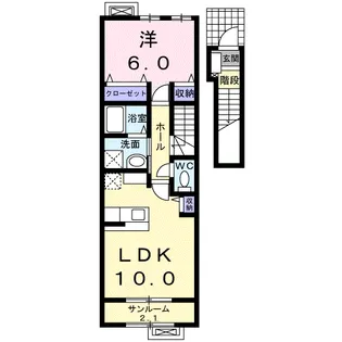 プレシャス 手屋【2階】の間取り