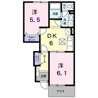 セトルⅡ【1階】の間取り