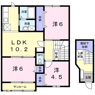 グランディールⅣ【2階】の間取り
