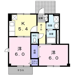 ヴィラ・アンジェB【1階】の間取り