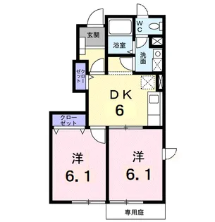 プルミエ・アムールⅡ【1階】の間取り