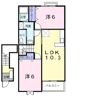 ポタミオンⅡ【2階】の間取り
