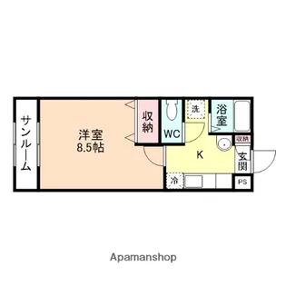 ネオサイト・タカムラ B棟【210号室】の間取り