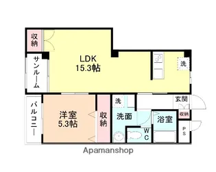 ネオサイト・タカムラ A棟【2階】の間取り
