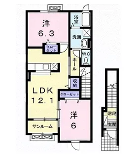シェーン・ベルクⅠ【2階】の間取り