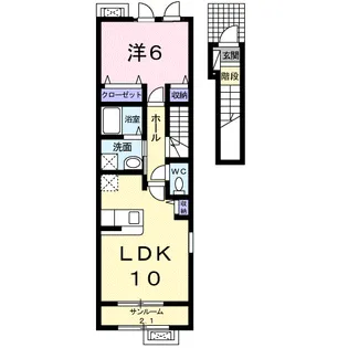ベル・セゾン【2階】の間取り