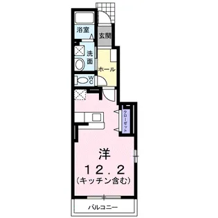 アイレB【1階】の間取り