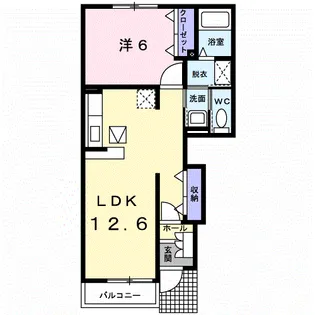 カーサドマーニ【1階】の間取り