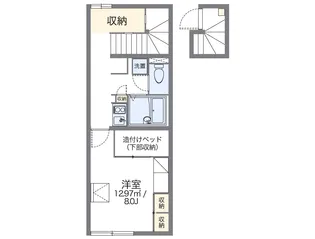 レオパレスマ メゾン Ⅲ【207号室】の間取り