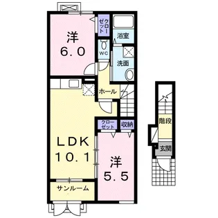 サウス スプリング【2階】の間取り