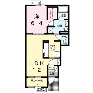 ドムス・ウィスタリアⅢ【1階】の間取り