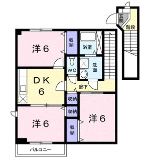 ヴィラエテルネ黒瀬【2階】の間取り