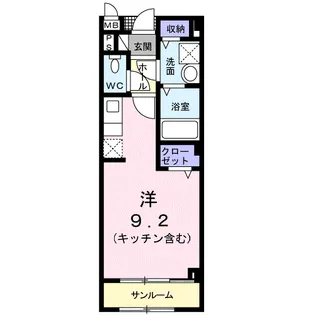 アンソレイユA【2階】の間取り