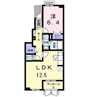 トラント・ドゥ・リス K【1階】の間取り