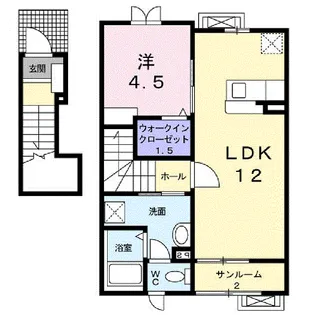 アン ディマンシェ C【2階】の間取り