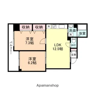 コンチネンタル星井町【5階】の間取り