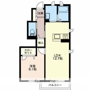 カナデンシス山室【1階】の間取り