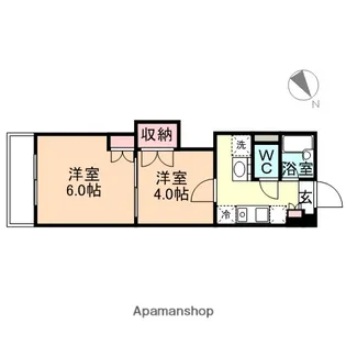 レジデンスカープ富山【221号室】の間取り