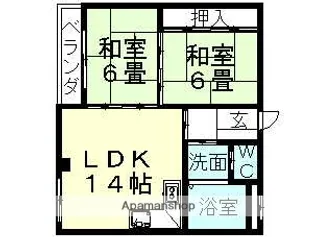 コーポ大泉【108号室】の間取り