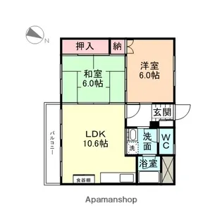 シャトレ柳町【403号室】の間取り