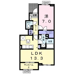 ベル・ハートB【1階】の間取り