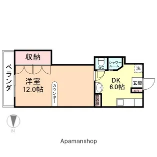 ラフィネ清水1号館【2階】の間取り
