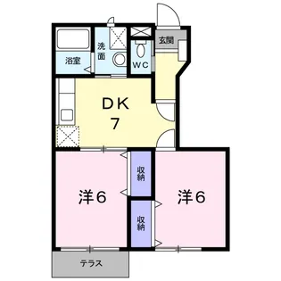 メゾン アヴェニールB【1階】の間取り
