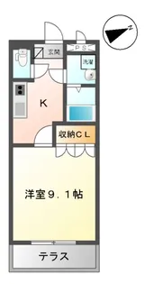 メゾンドゥーズ【107号室】の間取り