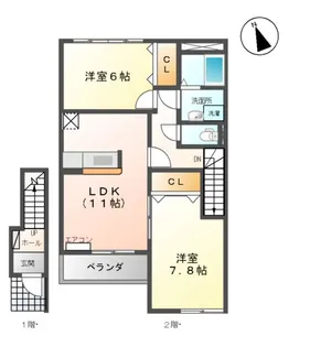 サニーハイム【2階】の間取り