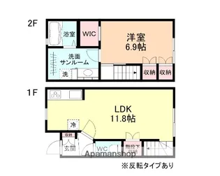 セジュール西中野【101号室】の間取り
