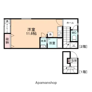 FIRST SQUARE C棟【206号室】の間取り