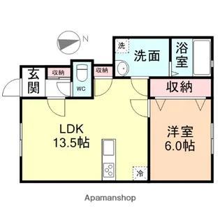 ハニエルⅡ【107号室】の間取り