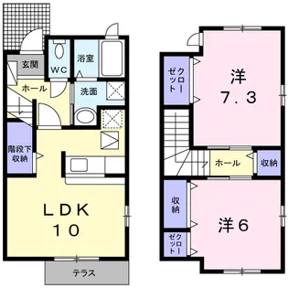 グロワールB【1階】の間取り