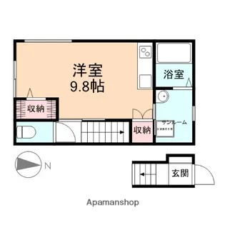 カーサ・コモード茶屋【2階】の間取り