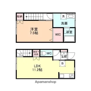 BLESTON COURT【102号室】の間取り