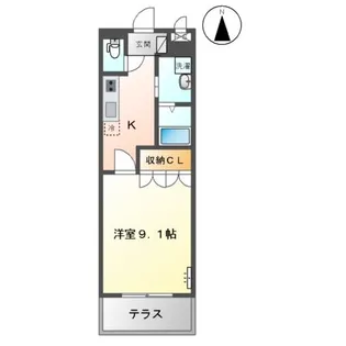 フローラ滑川【1階】の間取り