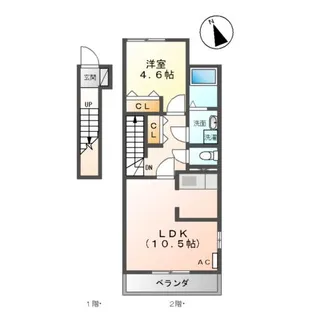ブライトンリンク【201号室】の間取り