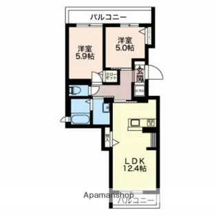 ルアナ テラス【B002号室】の間取り