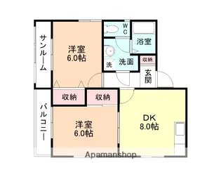 コアーザ・ヒバリ【2階】の間取り