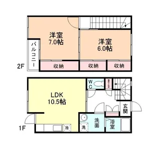 メゾネットさくら【111号室】の間取り