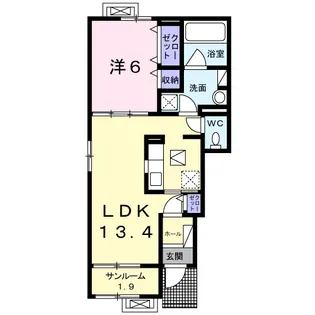 シェーナ ドゥ【1階】の間取り