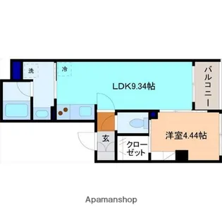 コルテーレ荒町【3階】の間取り