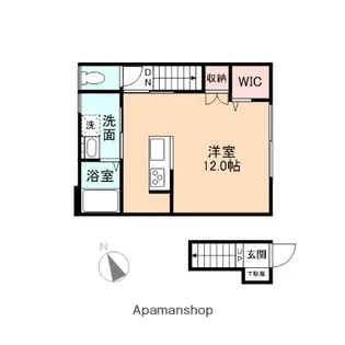 シェ・ヌゥ A棟【2階】の間取り