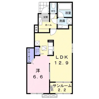 ラパン町村 Ⅰ【1階】の間取り
