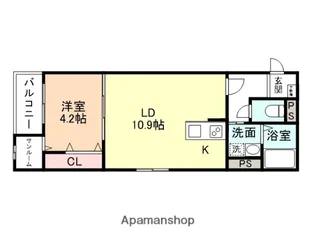 モーントブルーメ天正寺【2階】の間取り
