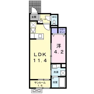 スマイル エビス【1階】の間取り