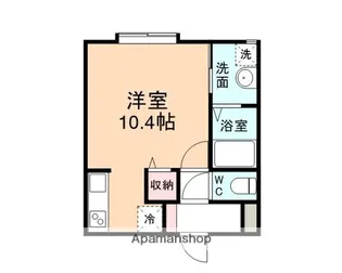 CLOVER GOFUKU【202号室】の間取り